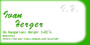 ivan herger business card